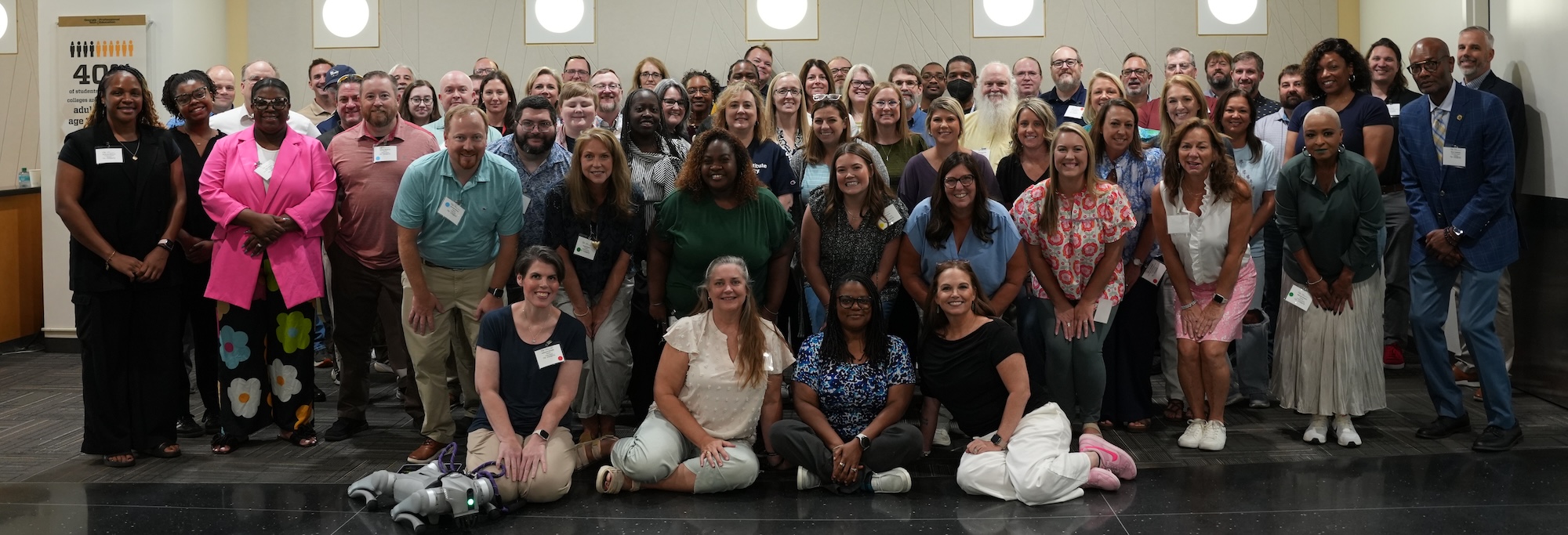 Group photo of Rural CS teachers with Georgia Tech instructors at the fall 2025 kickoff.